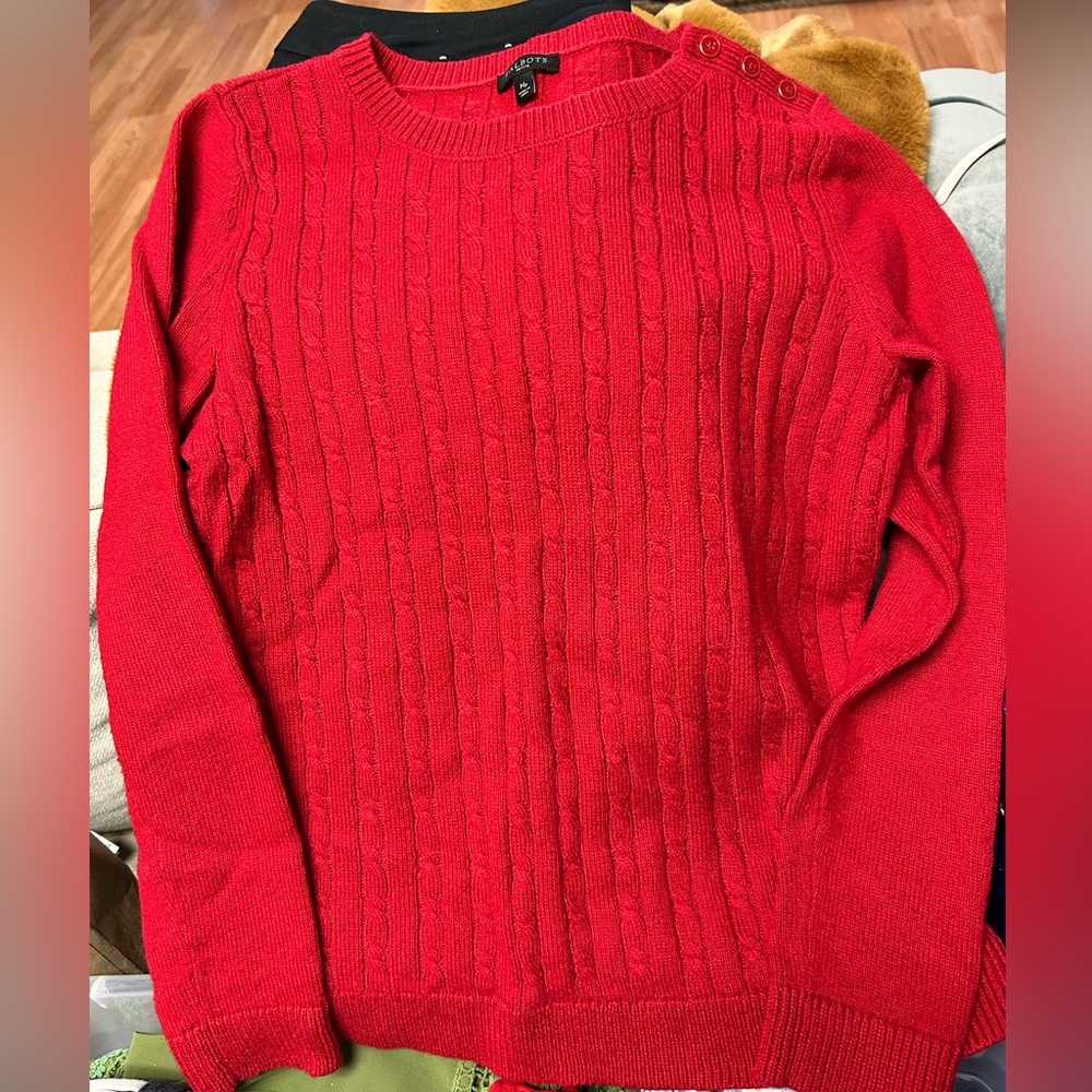 Red Talbots sweater